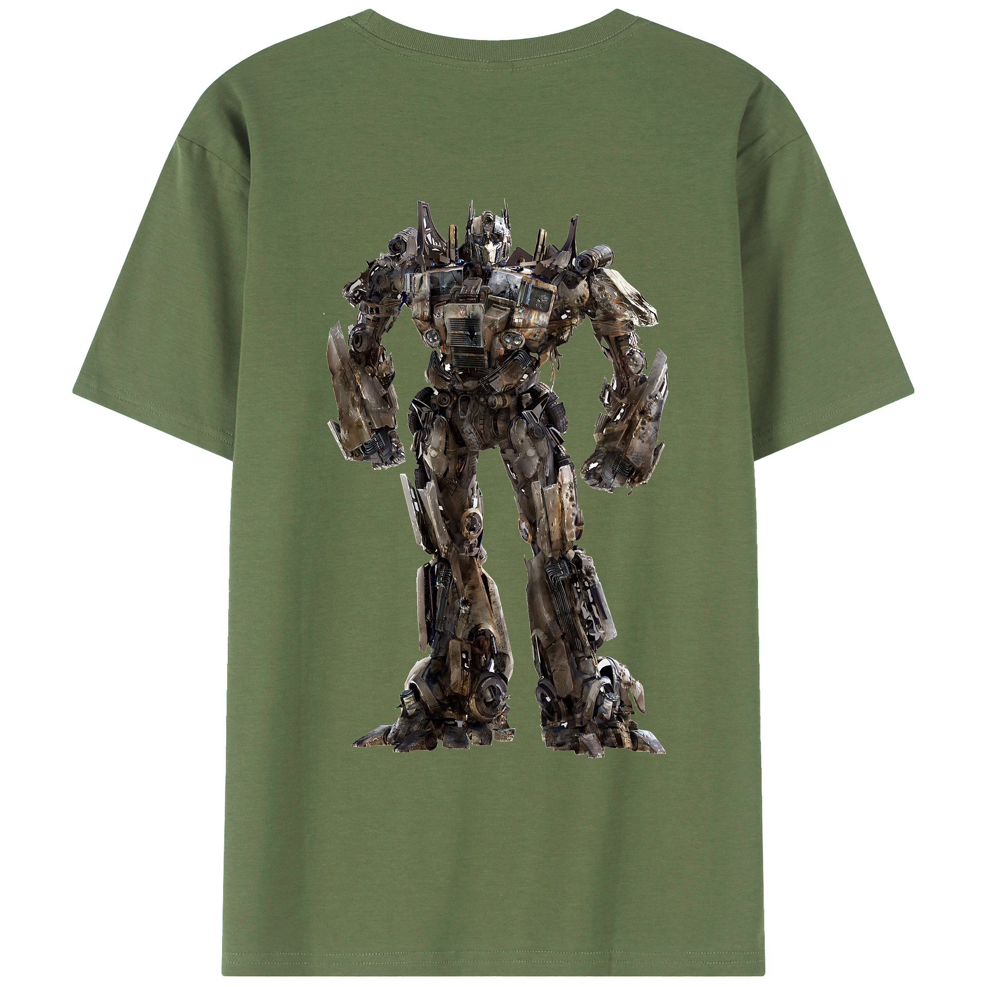 （画像用） Transformers トランスフォーマー 綿100％ メンズ半袖Tシャツ（バックプリント） 通気性